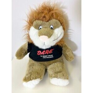 Vintage 90s Large 20” Daren The Lion DARE To Resist Drugs & Violence Plush